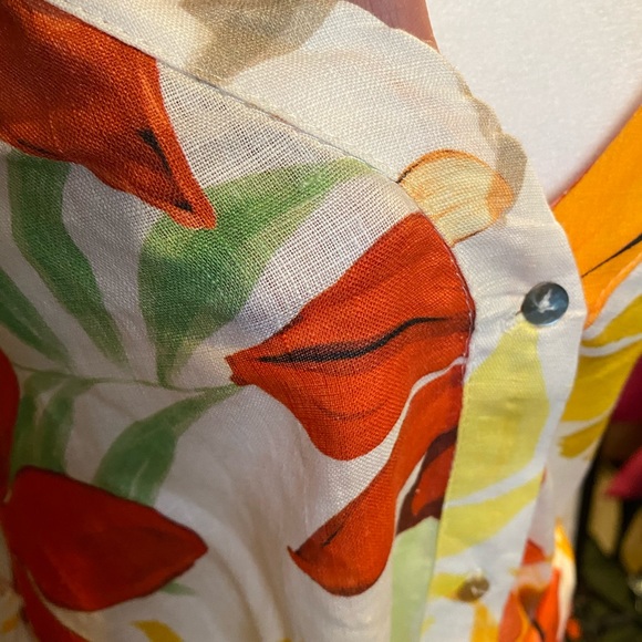 Zara Floral Print Linen Dress - Picture 7 of 8
